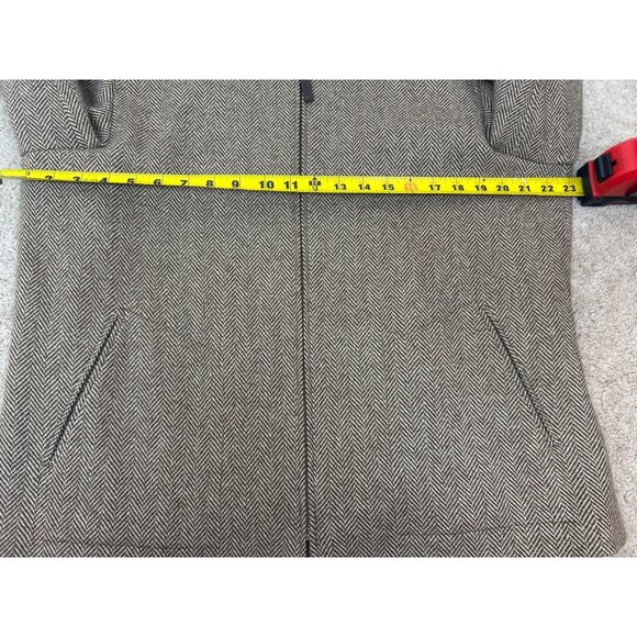 Lauren Ralph Lauren Wool Tweed Jacket 16 Brown Herringbone Full Zip Old Money - Picture 8 of 12